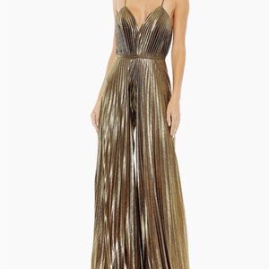 Mac Duggal Black Gold Jumpsuit
